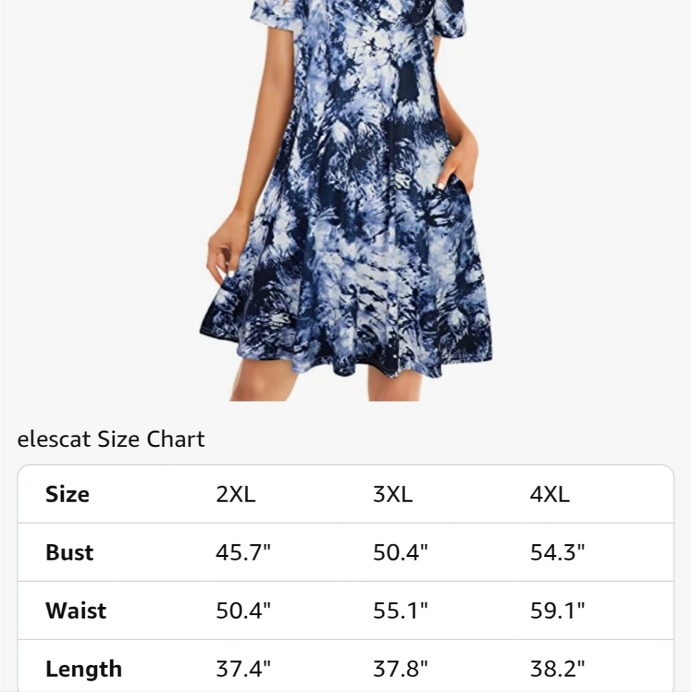 Relaxed T-shirt Floral Flowy Sundress with Pockets - Picture 3 of 7